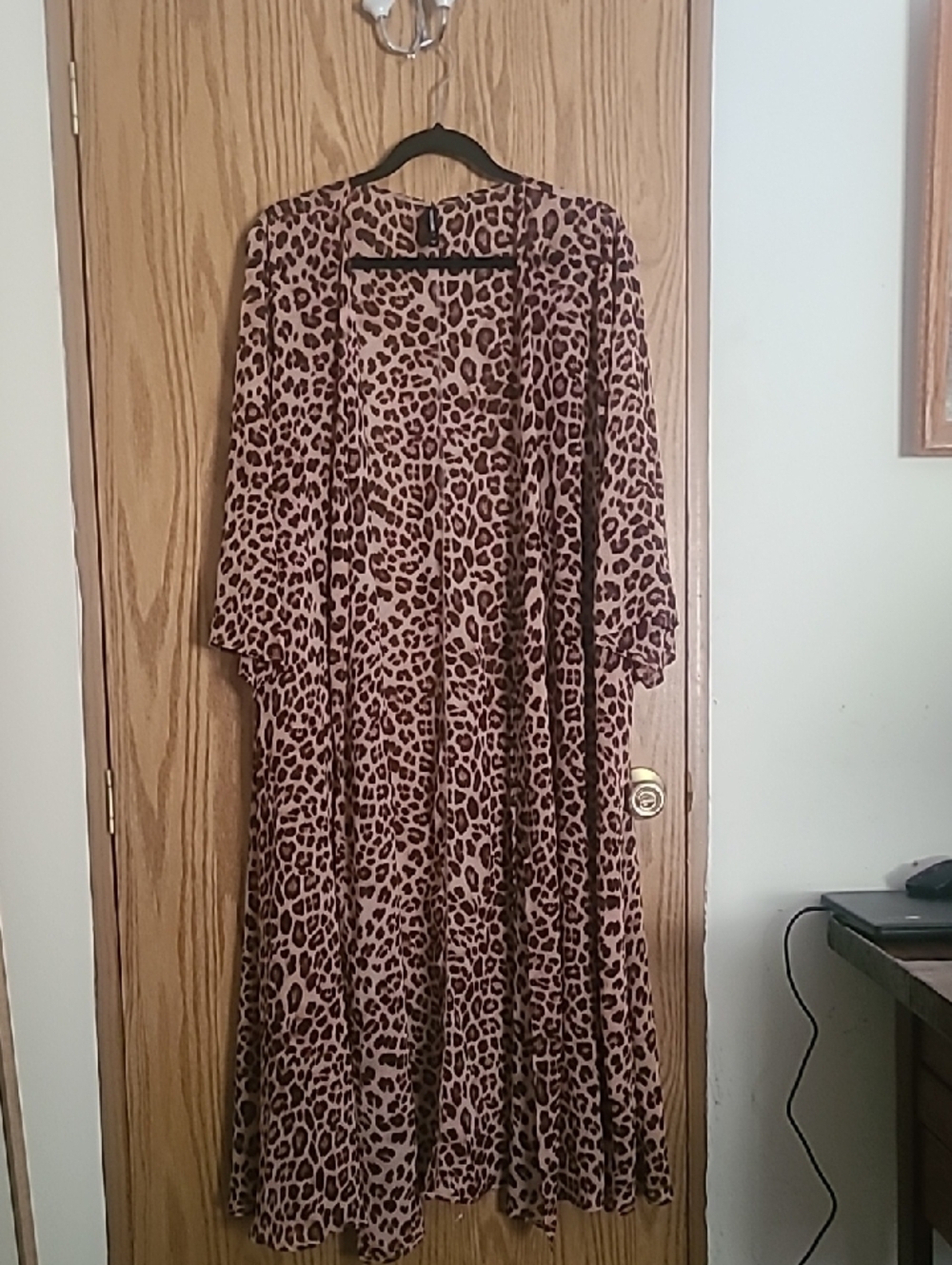 Torrid Leopard Print Swim Coverup Kimono in Brown